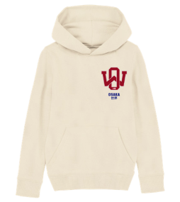 Osaka Kids Hoodie college intials, naturel